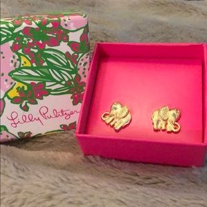 Lilly Pulitzer elephant earrings
